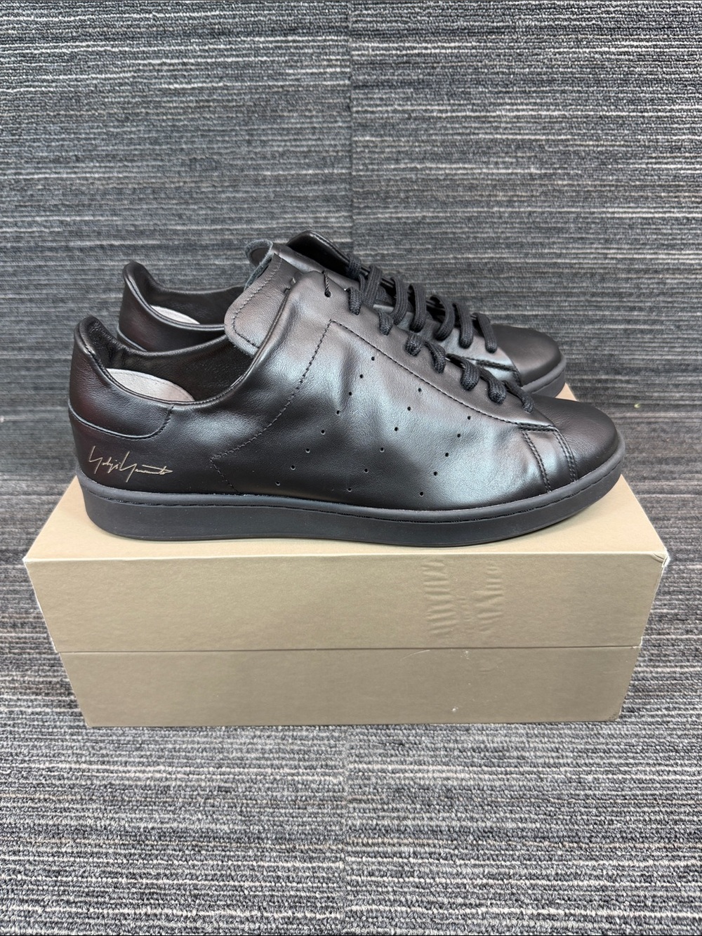 Adidas Y-3 Diagonal Stan Smith Trainer Black Leather LowTop Sneaker Men’s 12 New
